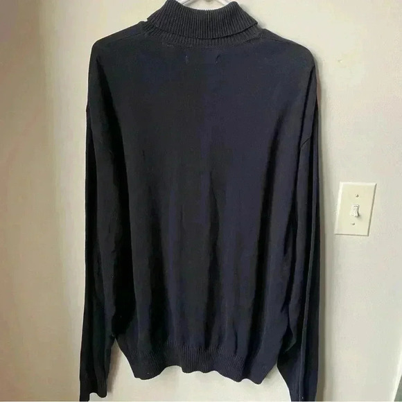 Alex Cannon Navy Blue 100% Cotton Turtleneck Sweater - Size XL - Picture 4 of 11